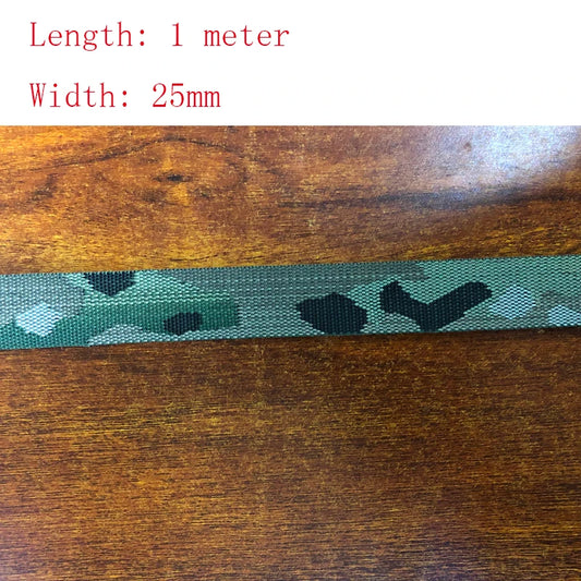 Tactical Webbing DIY Webbing Strap Gear Airsoft Multicam Molle Backpack Strap Belt Accessories 1Meter Width 2.5cm