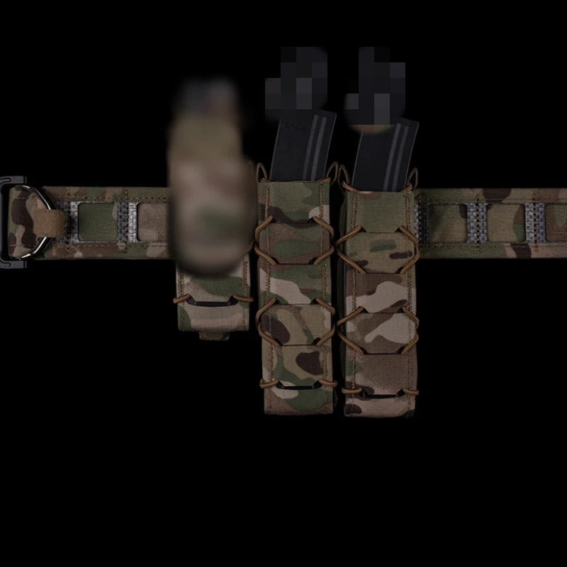 Tiger Magazine Pouch Full Size Quick Release 5.56/7.62MM M4 AK AR15 Single Mag Bag for Hunting Vest Airsoft Molle Waist Belt