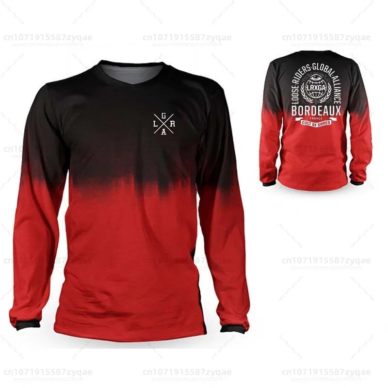 Motocross Loose Riders Short Sleeve Jersey MTB Mountain Bike Breathable Shirts DH BMX Enduro Men's Sweatshirts
