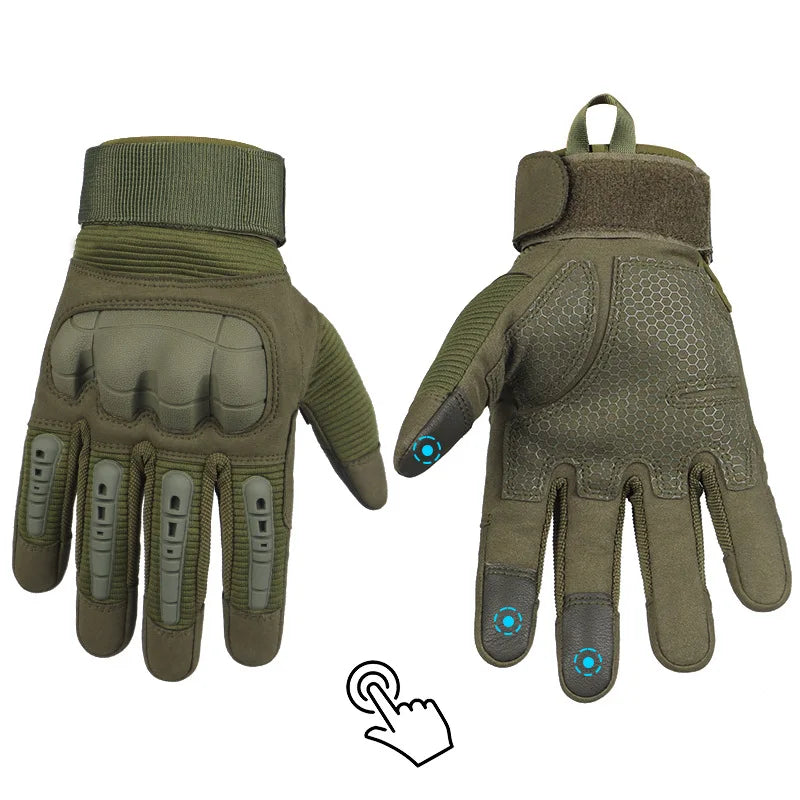 Men's Tactical Gloves Pro Sports Gloves Touch Screen Outdoor Hunting Hiking Combat Airsoft Full Finger Shooting Gloves Women