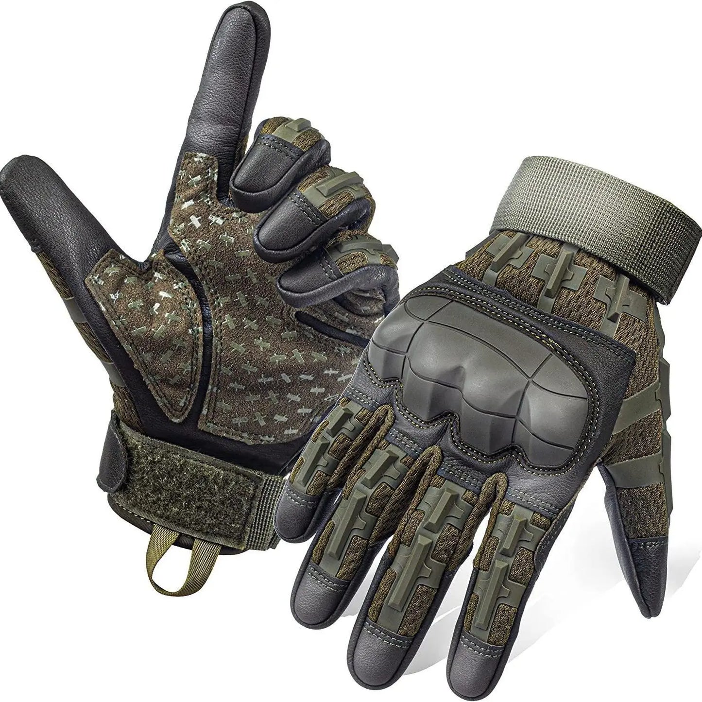 Tactical Pro Sports Gloves Touch Screen PU Leather Outdoor Hunting Hiking Combat Airsoft Full Finger Shooting Safety Glove