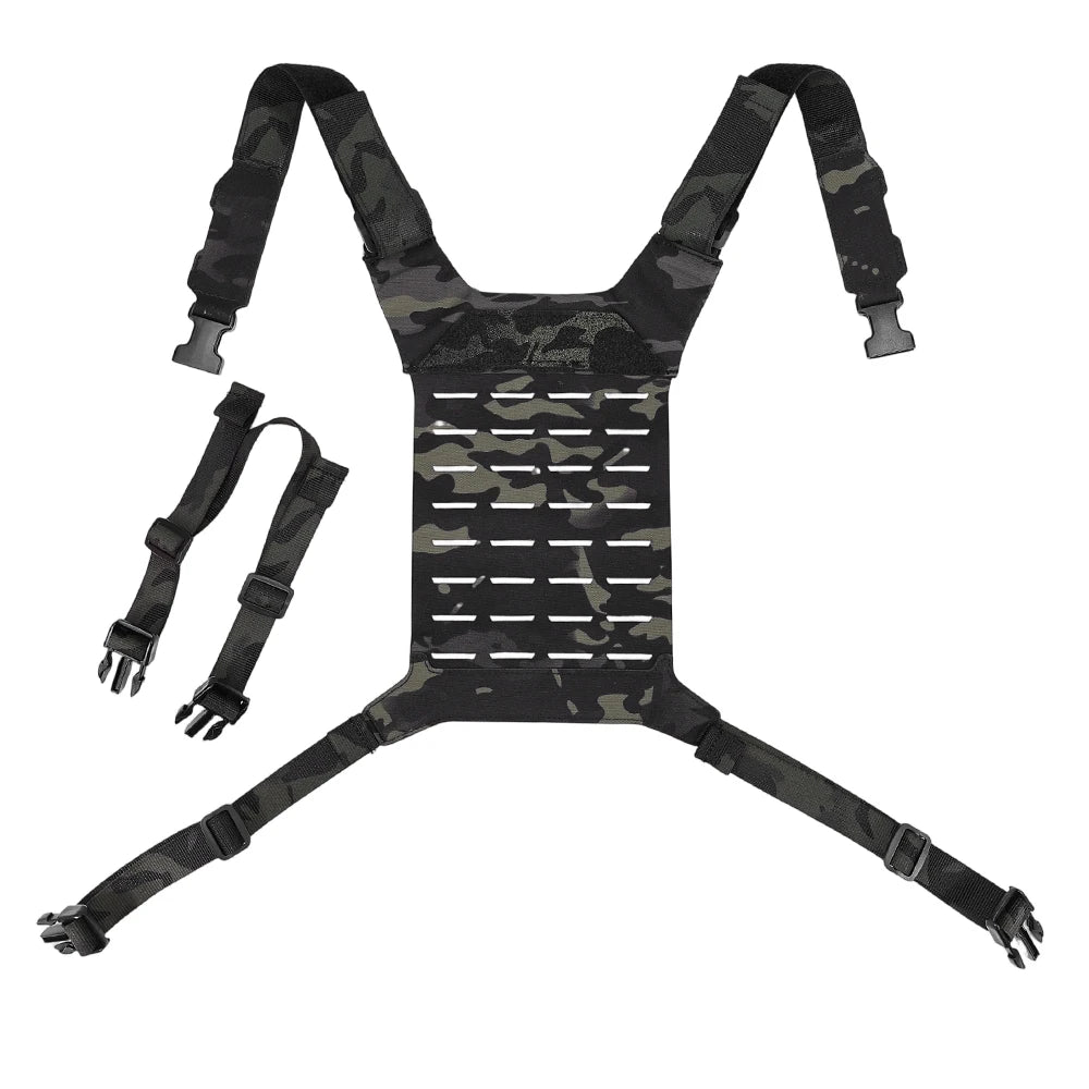 Tactical D3 SS MK Chest Rig Hunting Airsoft MOLLE Vest Chest Rig Strap Universal Vest Back Panel Equipment Accessories