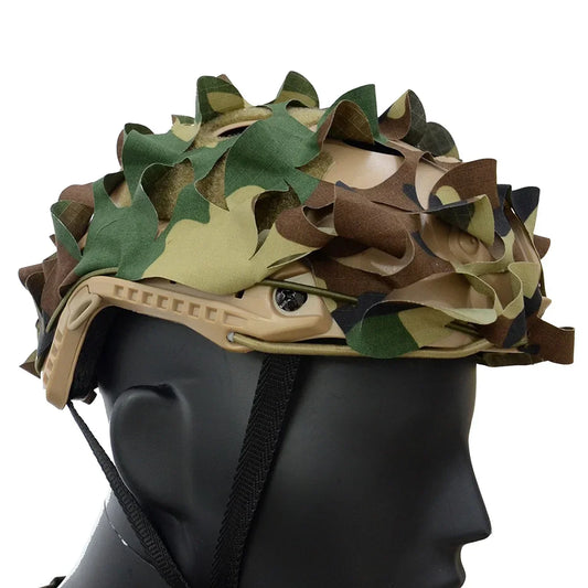 Tactical FAST Helmet Cover 3D Camouflage Helmet Cloth Laser Leaf Shape Cut Hunting Paintball Airsoft Helmets Accessories