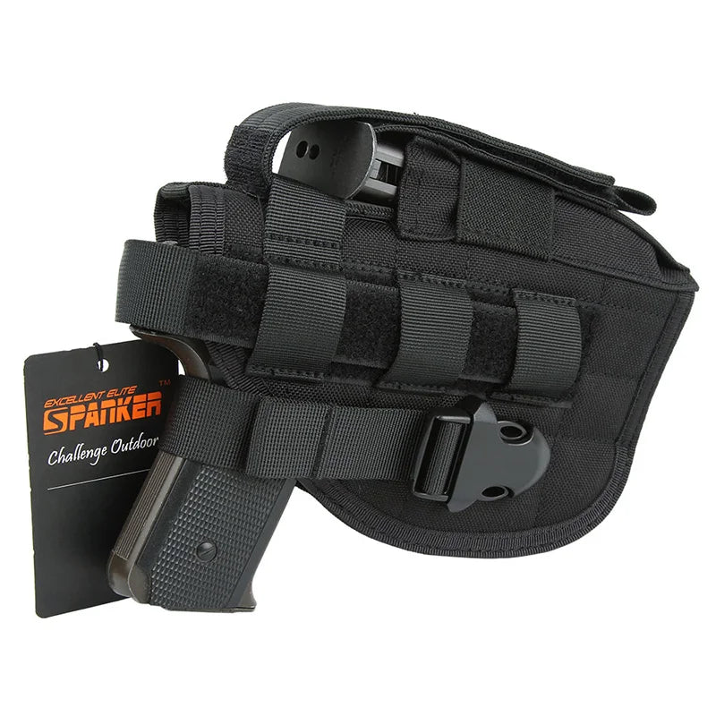 Tactical Molle Pistol Holster Right Hand Gun Holster Magzine Pouch Glock 17/1911 Airsoft Hunting Accessories