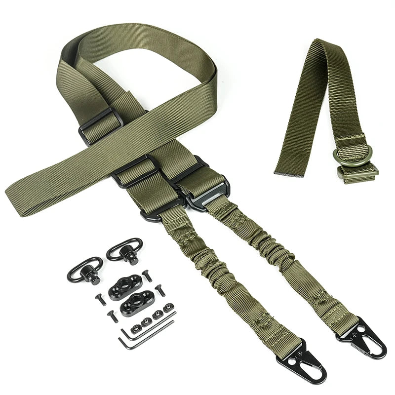 US Warehouse MS4 MS3 MS2 Adjustable  Rifle Sling Tactical Nylon 2 Points Gun Sling Shoulder Strap  Airsoft Hunting Accessories