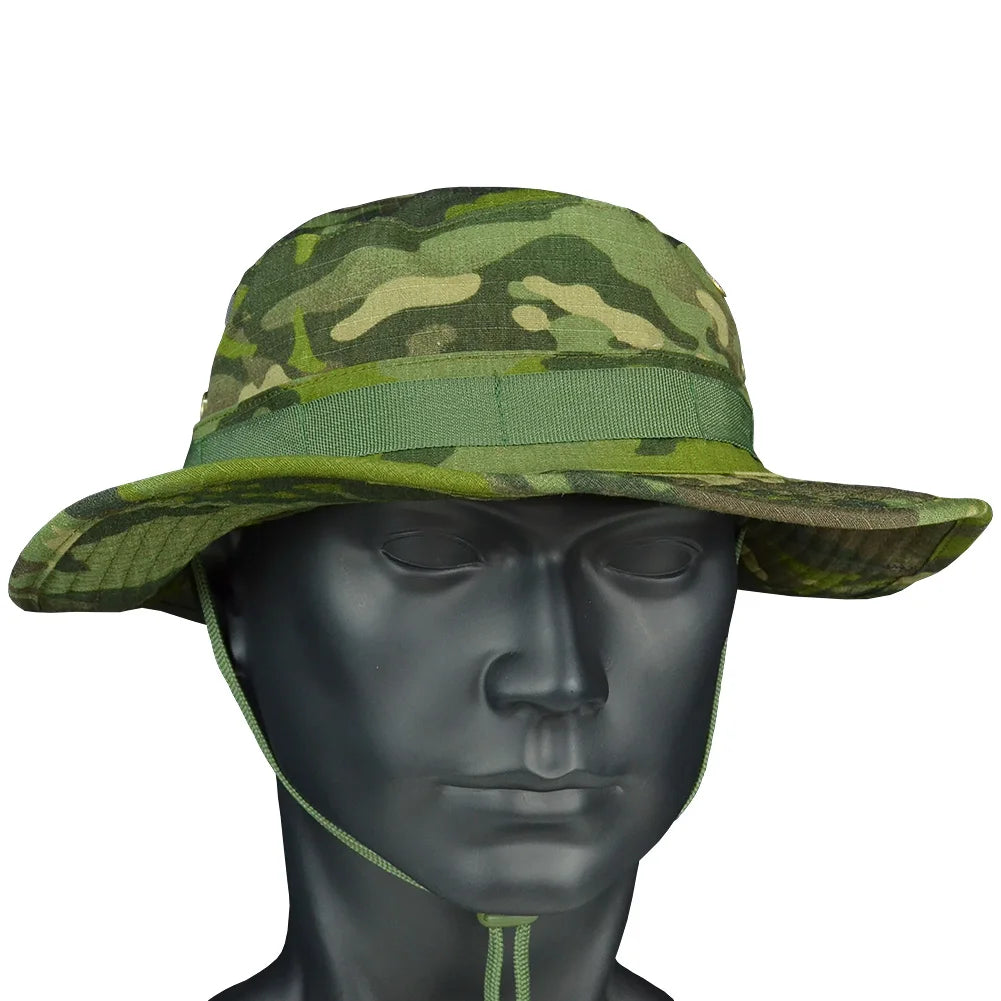 Tactical Airsoft  Sniper Camouflage Boonie Hats Nepalese Cap Militares Army Mens American Military Accessories A-tacs FG