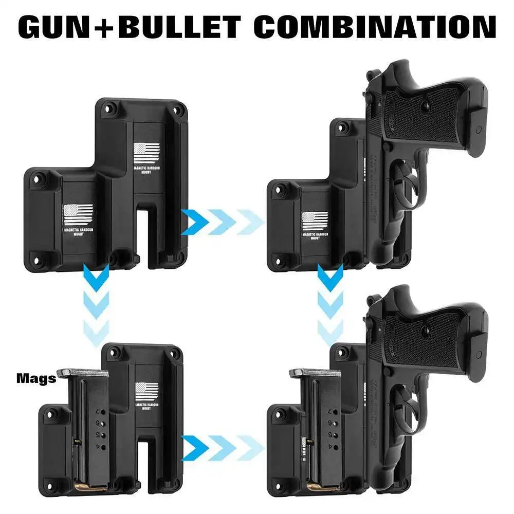 Magnet Gun Mount Holster For Glock 17/19/26 Taurus Car Concealed Universal Pistol Magnetic Holster Airsoft Accessories