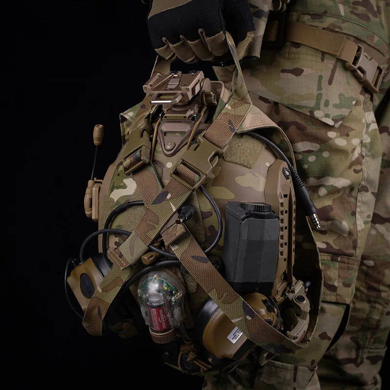 Rapid Deployment Helmet Bag Multi-functional Quick Release Helmet Storage Hunting Airsoft Night Vision Accessory Mounting Strap