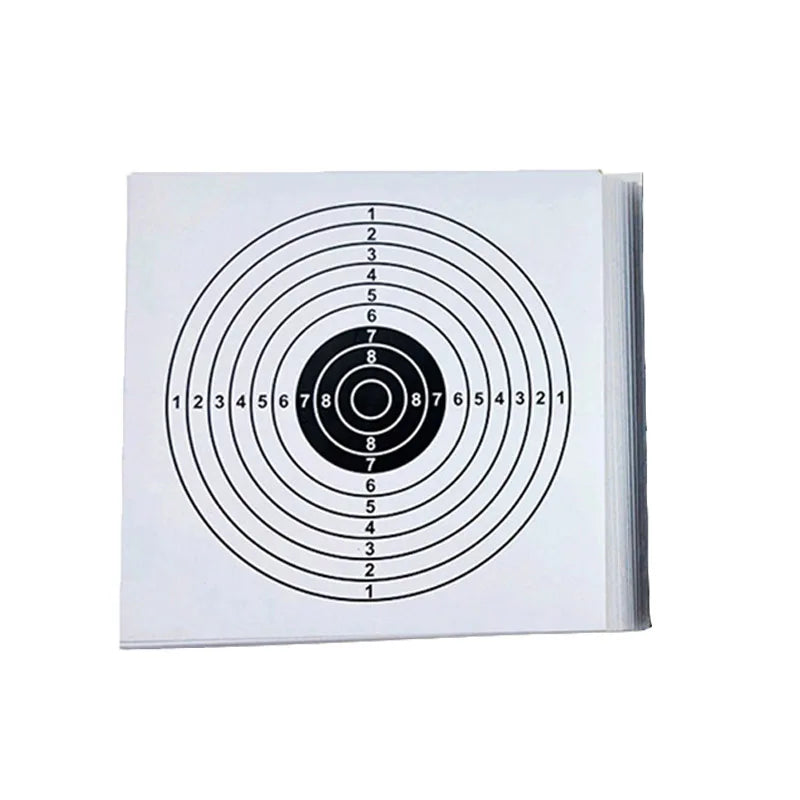 Tactical Shooting Target 14CM Metal Target Box 100PCS Aim Paper Sheets for Gun Rifle Airsoft Shooting Practice Accessories