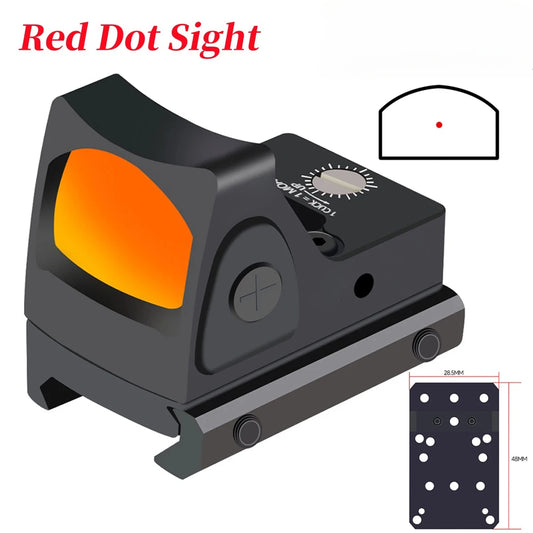 Mini Red Dot Sight Tactical Optic Reflex Collimator Hunting Airsoft Compact Riflescope Equipment Accessory AR15 G19 M4