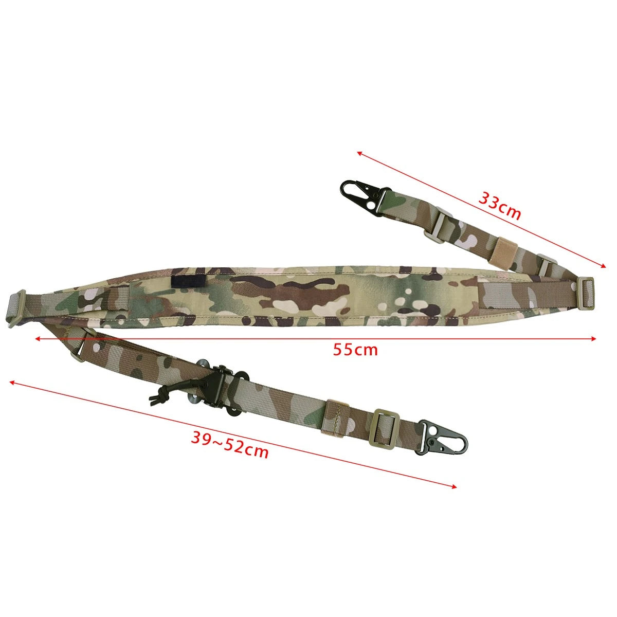 Tactical QD Quick Release Sling Strap Airsoft 2 Points Adjustable Rifle Sling Slingster Nylon Strap Outdoor Hunting Accessories
