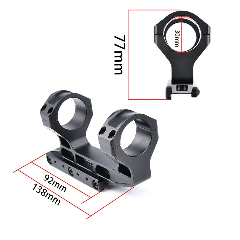 Airsoft Tactical Toy Gun Red Dot Sight Scope Mount 30mm LPVO Fast Mount with 20mm Picatiny Rail Base Accessory for AR15 Rifle