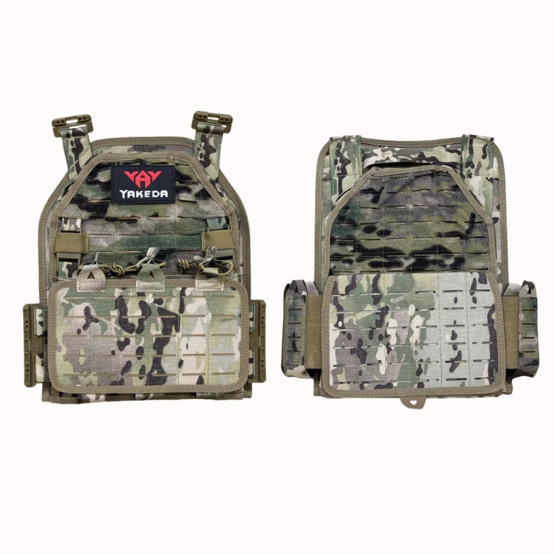 YAKEDA Tactical Vest 6094 - Durable Outdoor Hunting Vest with Molle Webbing, Adjustable Fit, Lightweight for Airsoft & Survival