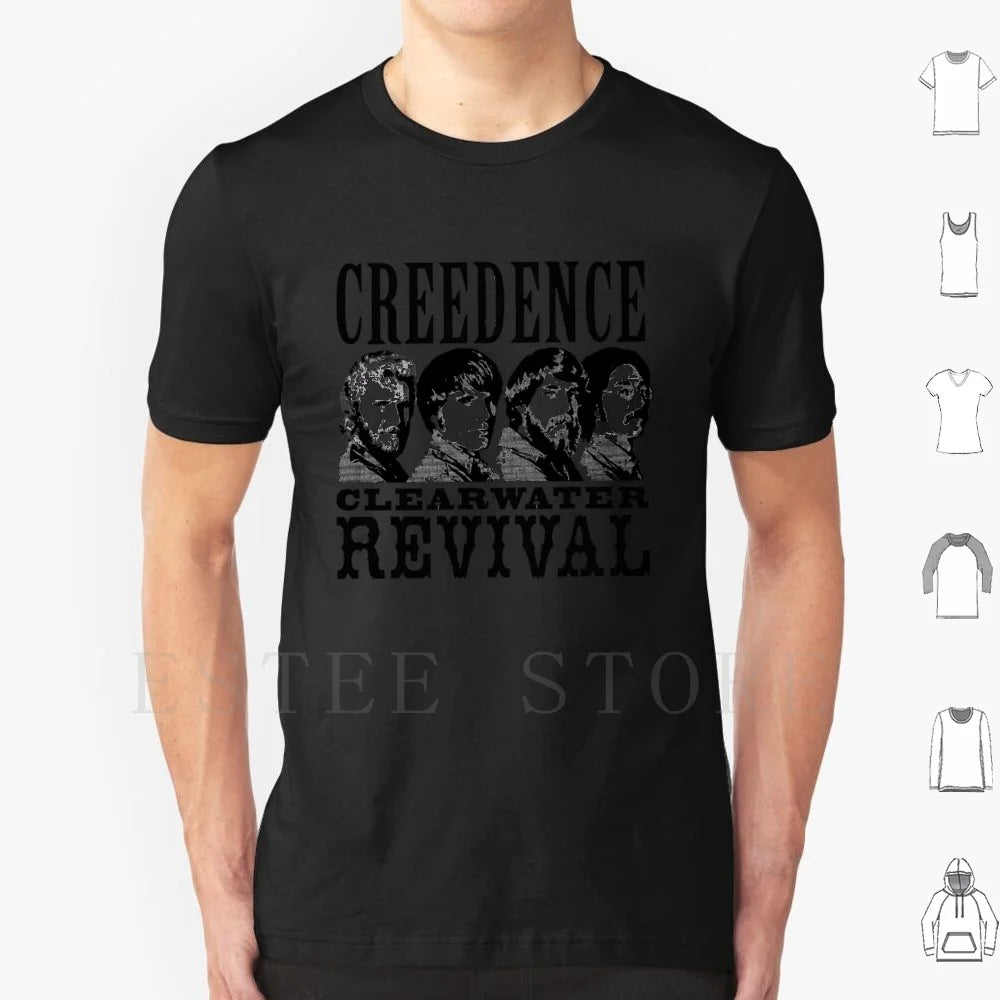 Untitled T Shirt Cotton Men DIY Print Credence Ccr Credence Clearwater Revival Vintage Studio Retro Music Deadhead Vinyl Tape
