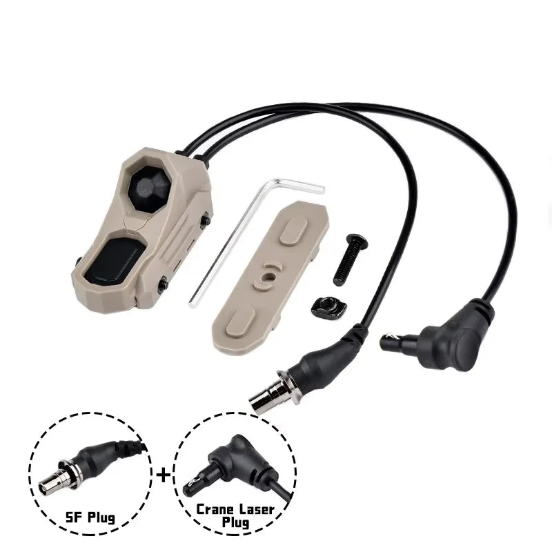 Tactical SF/2.5/3.5 Pressure Button Dual Function Remote Switch PEQ OGL NGAL DBAL M600 M300 Airsoft Scout Light Parts For 20MM