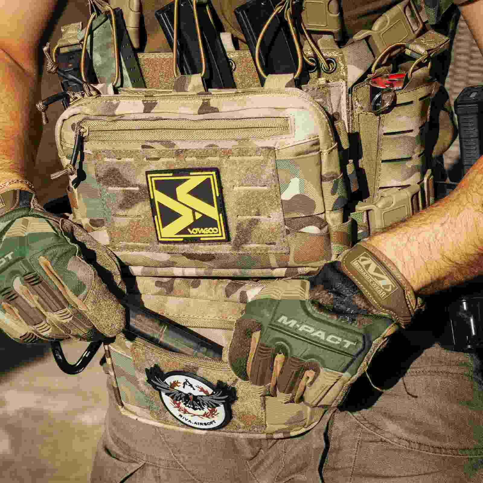 Votagoo Tactical Chest Rig,Molle Modular Micro Fight Chest Rigs Adjustable&Detachable with 5.56/7.62 Magazine Pouch-3