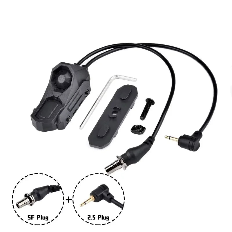 Tactical SF/2.5/3.5 Pressure Button Dual Function Remote Switch PEQ OGL NGAL DBAL M600 M300 Airsoft Scout Light Parts For 20MM