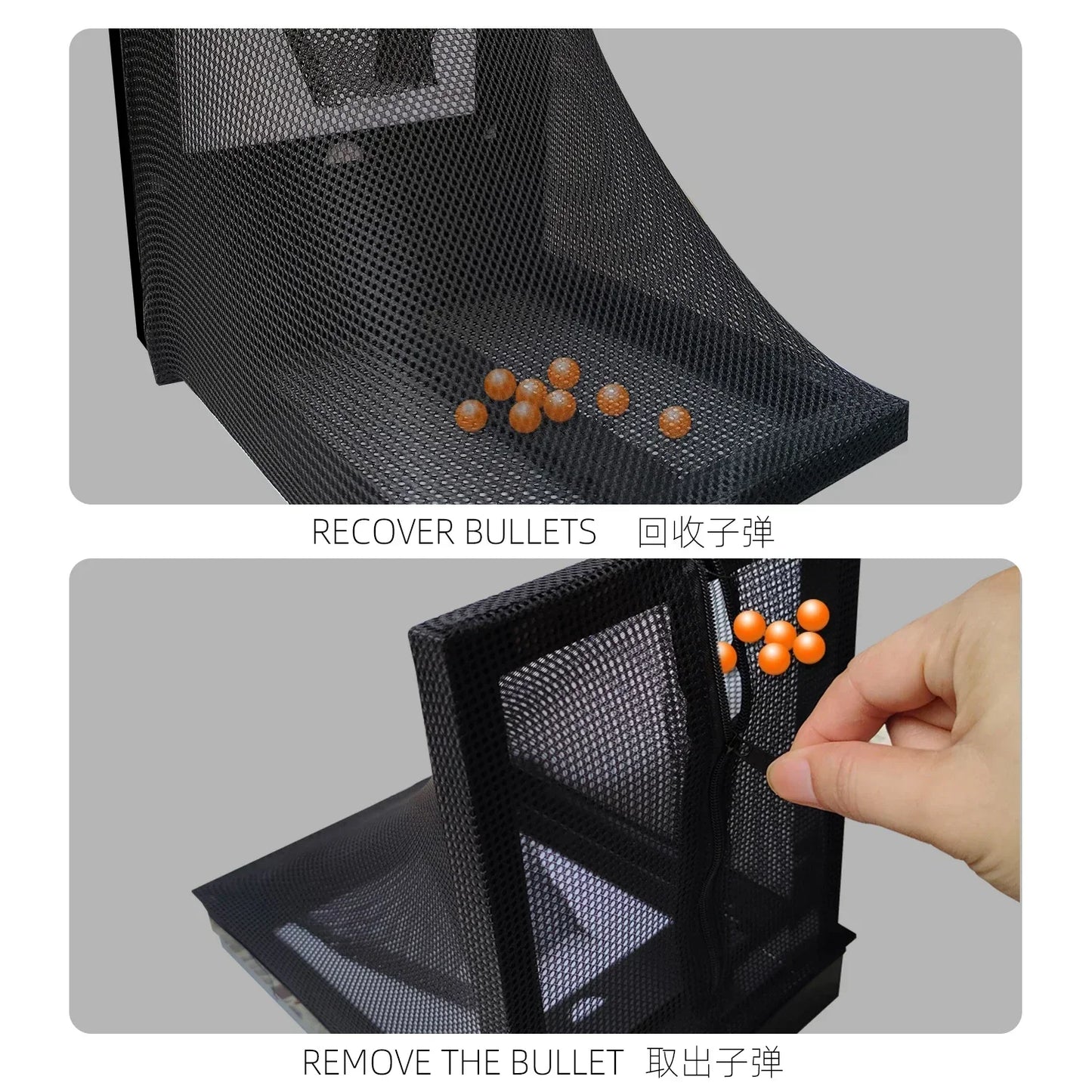 H0TOutdoor Airsoft Target with Trap Net Catcher, Stand and Paper Target, for Airsoft Gun Training Shooting BB Pellets Indoor