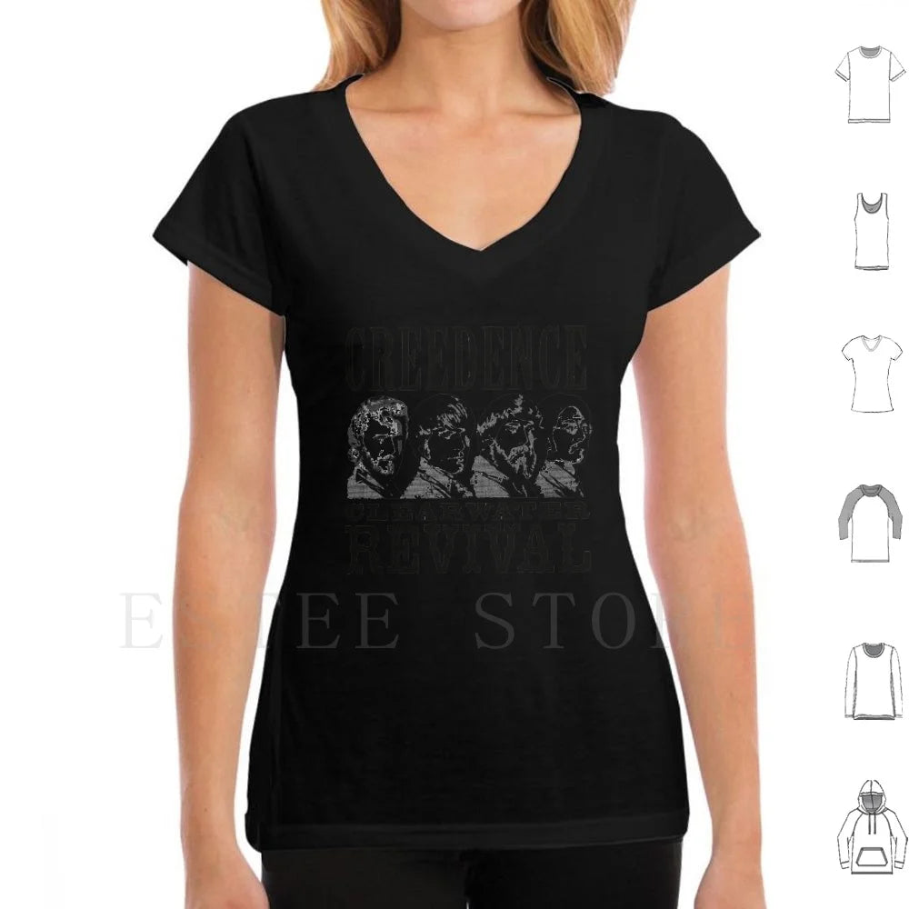 Untitled T Shirt Cotton Men DIY Print Credence Ccr Credence Clearwater Revival Vintage Studio Retro Music Deadhead Vinyl Tape