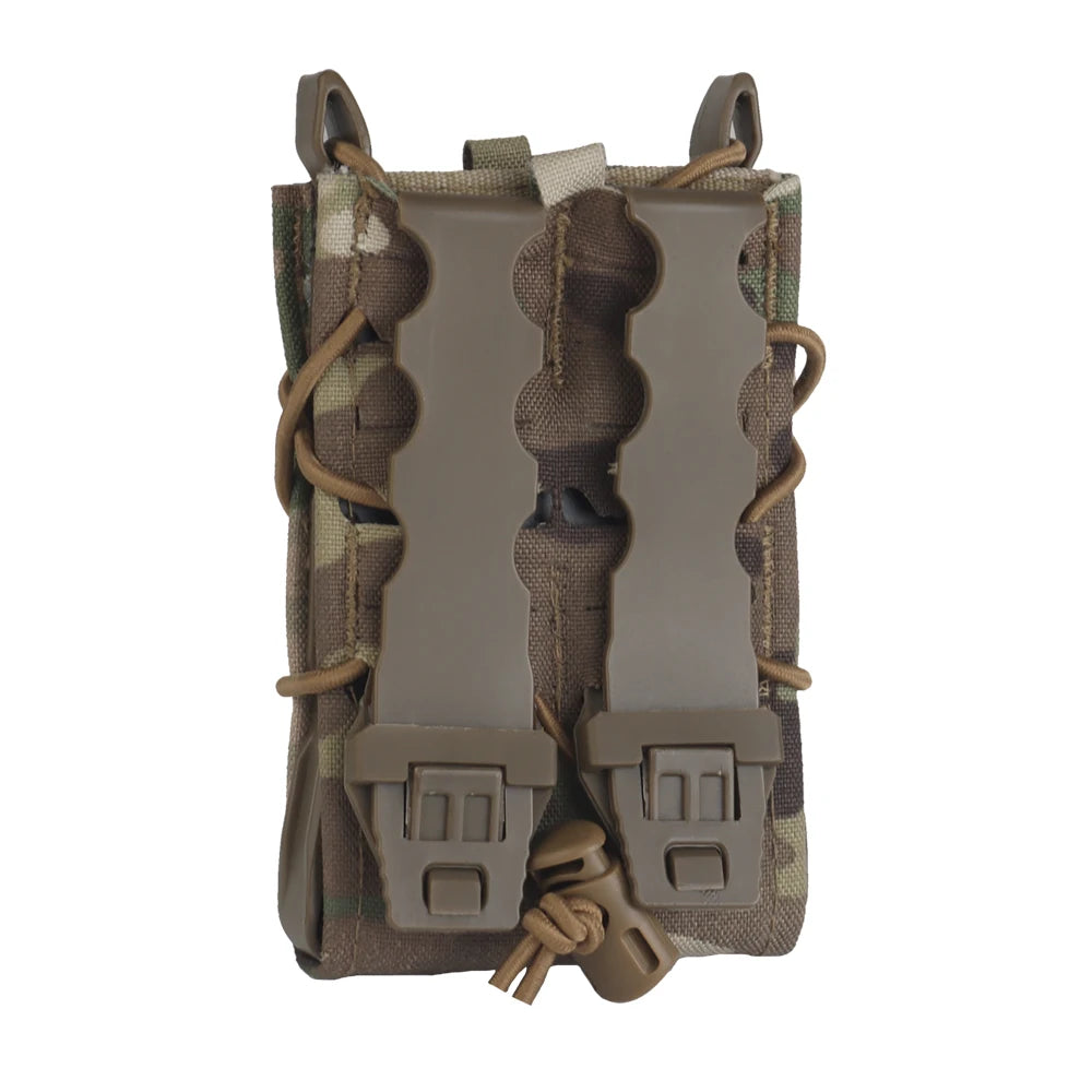 Tiger Magazine Pouch Full Size Quick Release 5.56/7.62MM M4 AK AR15 Single Mag Bag for Hunting Vest Airsoft Molle Waist Belt