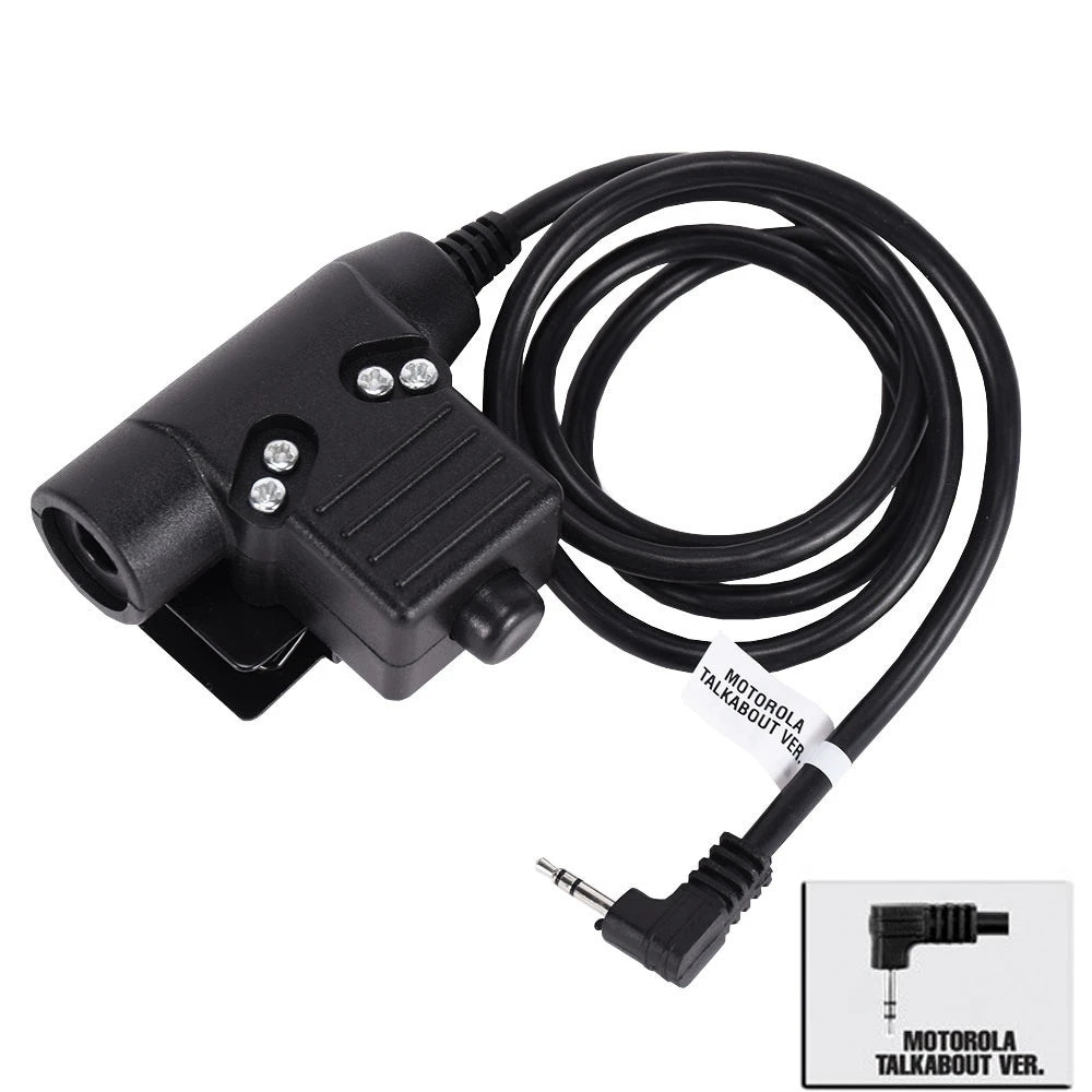 Tactical Shooting Communication Headset U94 PTT Headset Cable Plug Kenwood Baofeng Accessories Hunting Airsoft CS Headphone