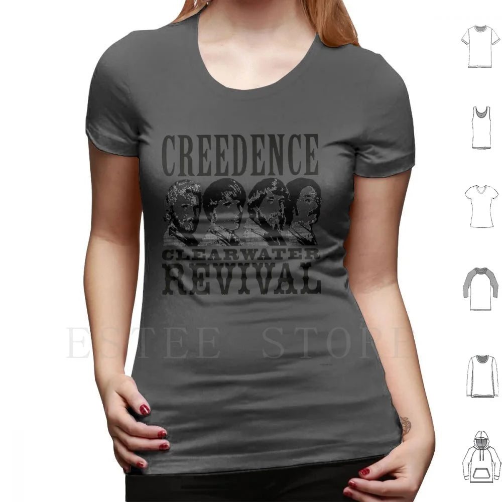 Untitled T Shirt Cotton Men DIY Print Credence Ccr Credence Clearwater Revival Vintage Studio Retro Music Deadhead Vinyl Tape