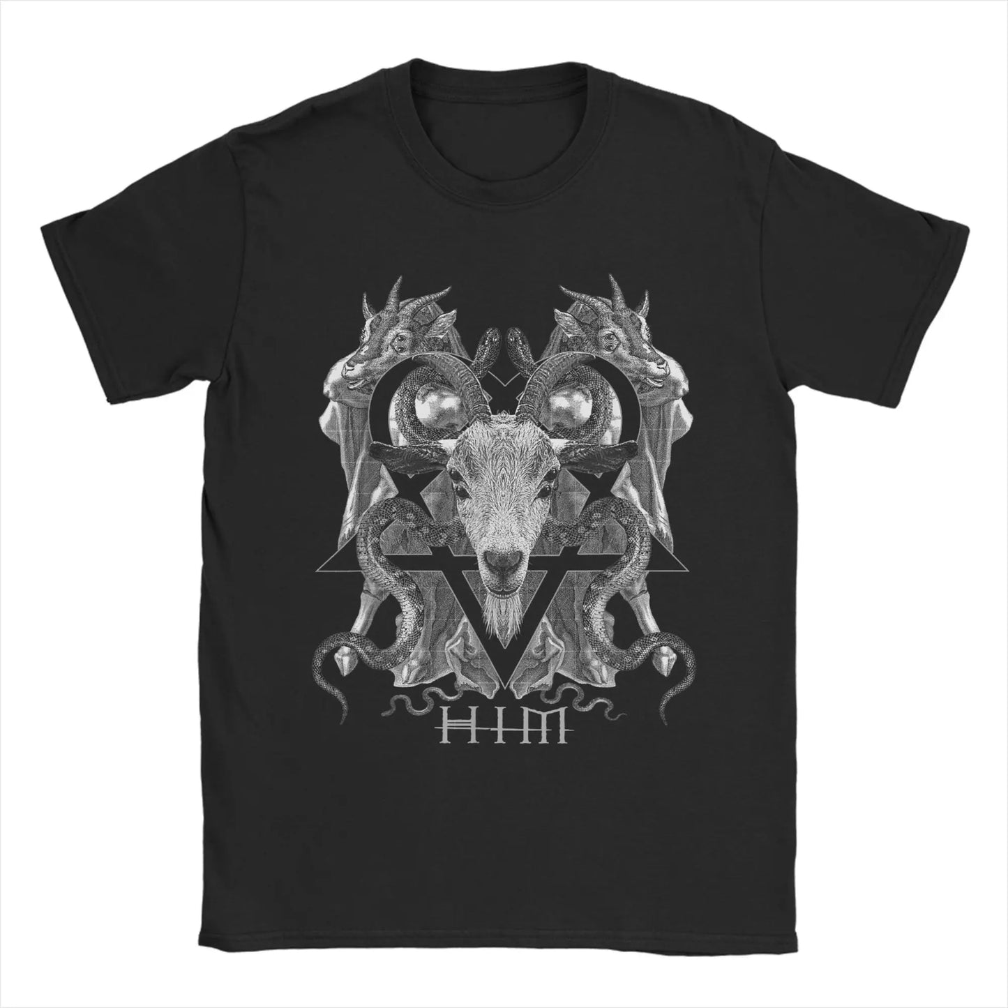 Harajuku T Shirt Him Band Ville Valo Omate Cotton T Shirts  Hippie Tshirt for Adult Summer Y2K Fun Casual Short Sleeve Clothing