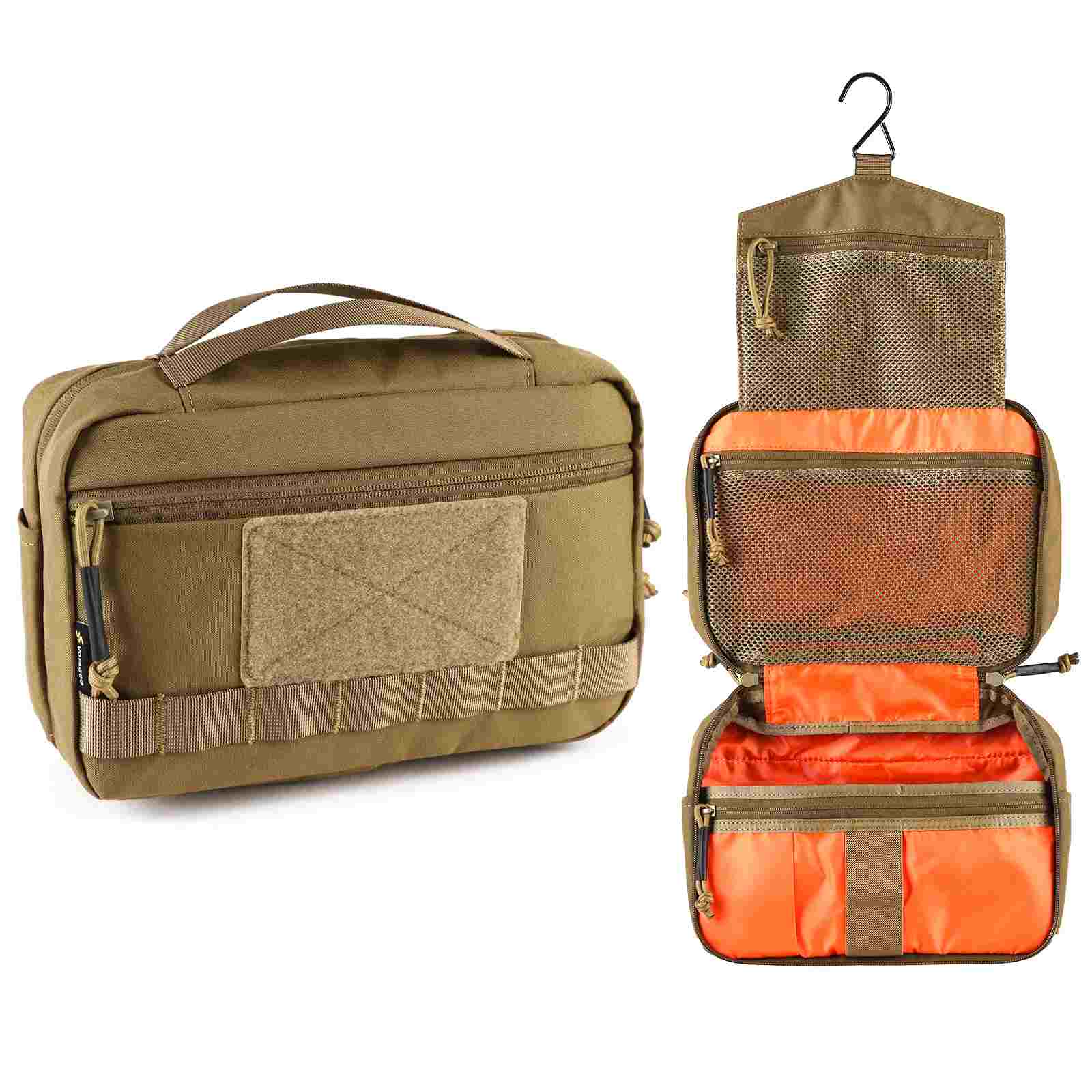 Votagoo Large Capacity Hanging Toiletry Bag Waterproof Makeup Cosmetic Bag Portable Travel Organizer-7