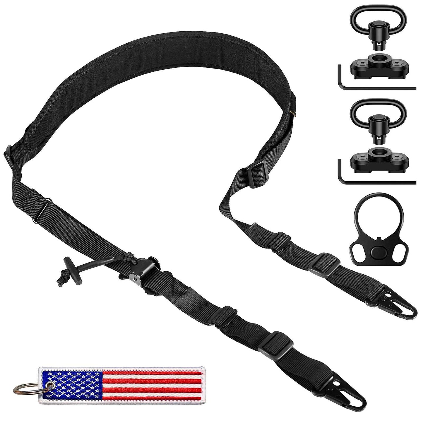 Votagoo Tactical 2 Point Sling, Quick Adjust Gun Sling with HK Hook-6