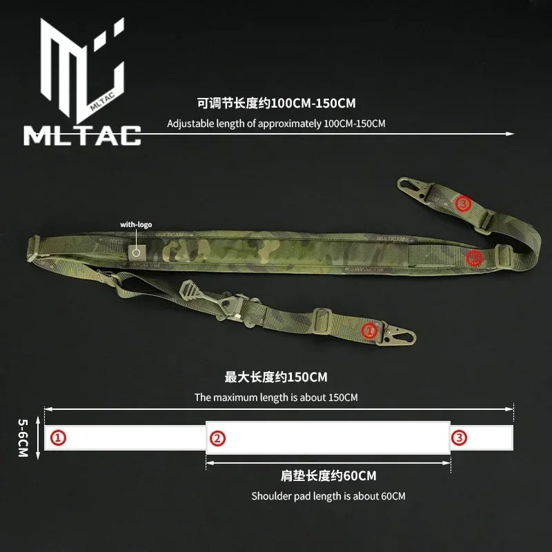 Tactical 2 Point Modular Rifle Sling Shooting Hunting Weapo Fast Shoulder Strap Portable Adjustable Sling Rope Fit M4 Ak Ar15