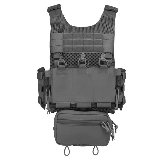 Tactical OTB LV119 Vest Quick Release Cummerbund with Triple 5.56 Mag Pouch Airsoft Hunting Vest Rear Overt Plate Bag