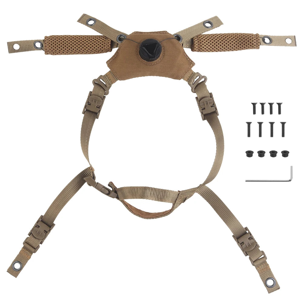 Tactical Wendy3.0 Helmet Chin Strap Suspension System Adjustable M-LOK FAST MICH Hunting Airsoft Helmet Replacement Accessory