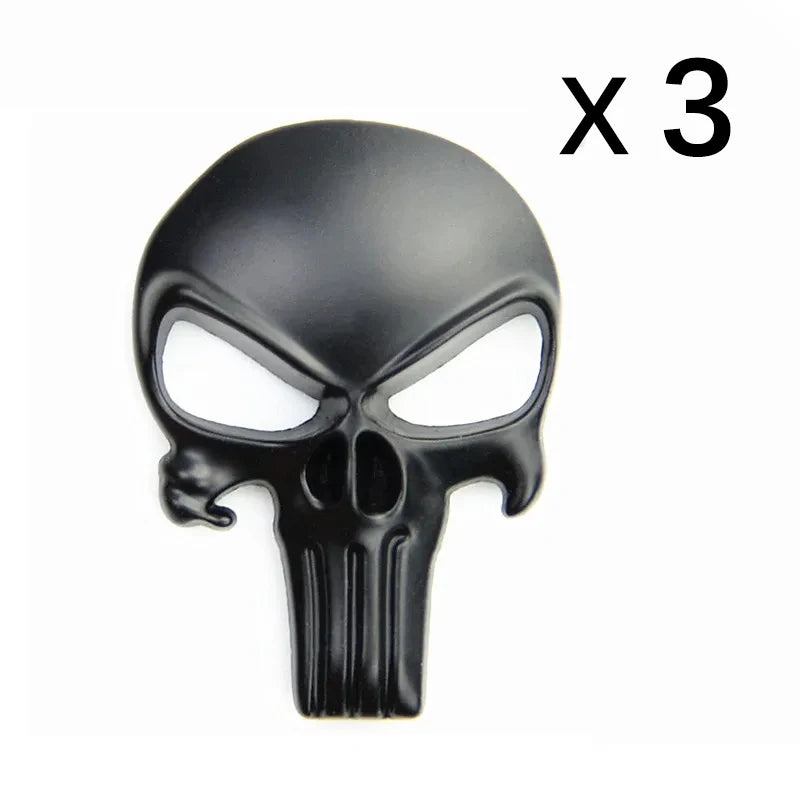 New Skull Metal Sticker for AR15 AR10 AK47 M4 M16 1911 USP M92 Glock G17 19 22 43x Airsoft Rifle Pistol Gun Hunting Accessories