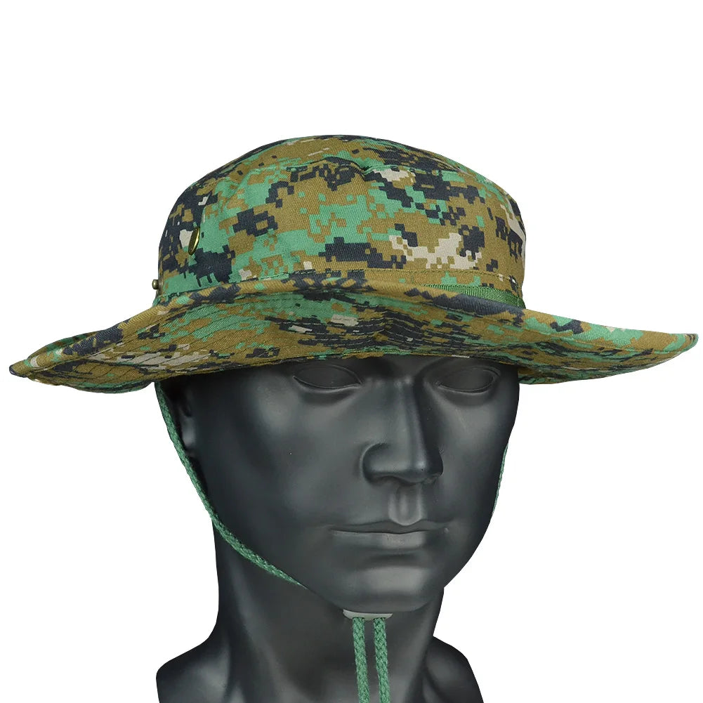 Tactical Airsoft  Sniper Camouflage Boonie Hats Nepalese Cap Militares Army Mens American Military Accessories A-tacs FG
