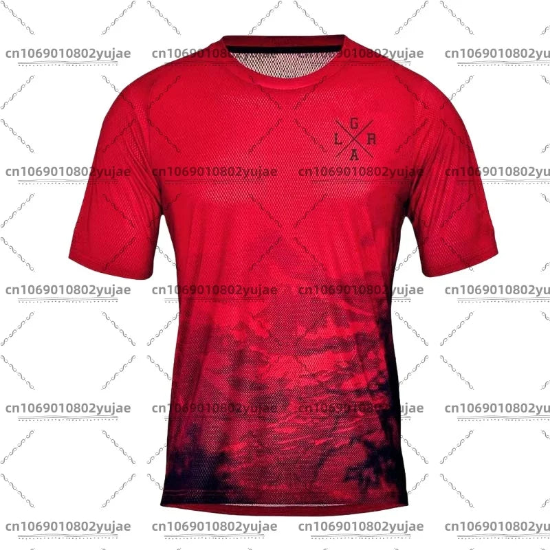 loose riders jersey men's summer mountain bike shirt BMX endurance mountain bike sweatshirt Breathable quick-drying T-shirt