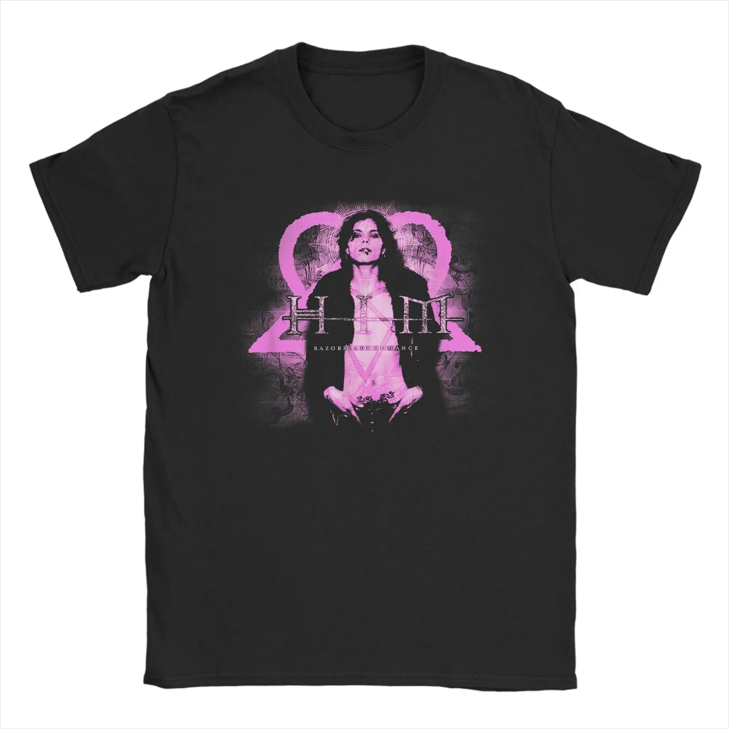 Harajuku T Shirt Him Band Ville Valo Omate Cotton T Shirts  Hippie Tshirt for Adult Summer Y2K Fun Casual Short Sleeve Clothing