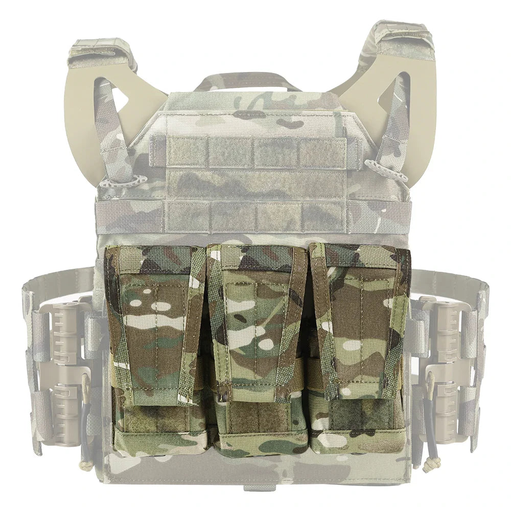 Triple Magazine Pouch Tactical Vest Front Panel MOLLE JPC AVS 6094 Hunting Vest-1