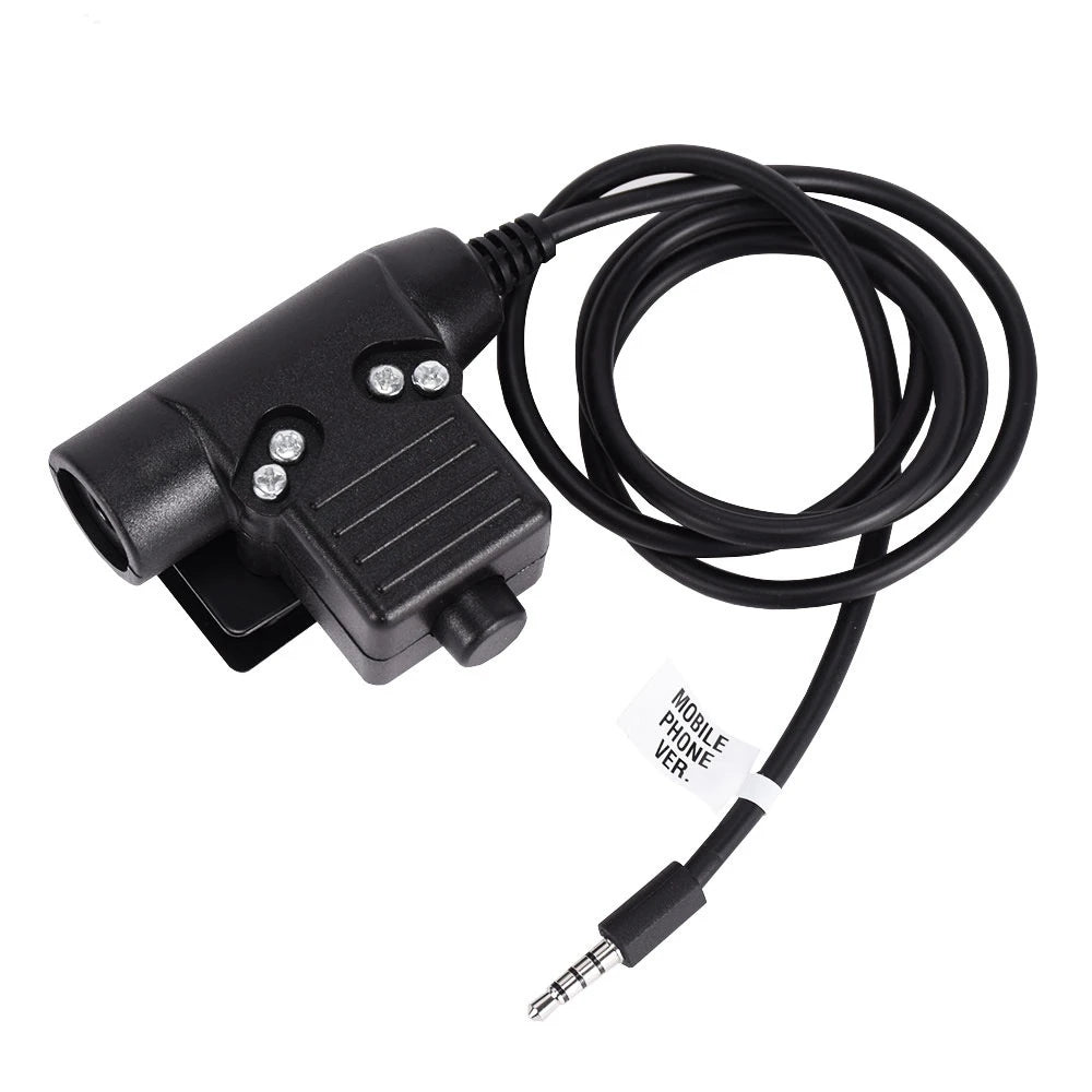 Tactical Shooting Communication Headset U94 PTT Headset Cable Plug Kenwood Baofeng Accessories Hunting Airsoft CS Headphone