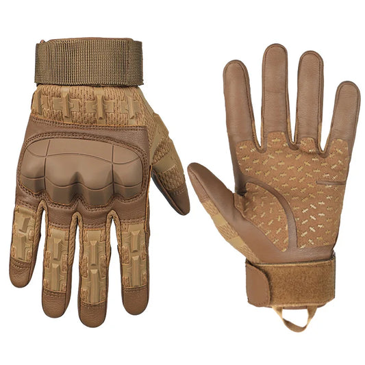 Touch Screen Cycling Gloves PU Leather Airsoft Hunting Shooting Hiking Bicycle Outdoor Sport Riding Bike Protective Men