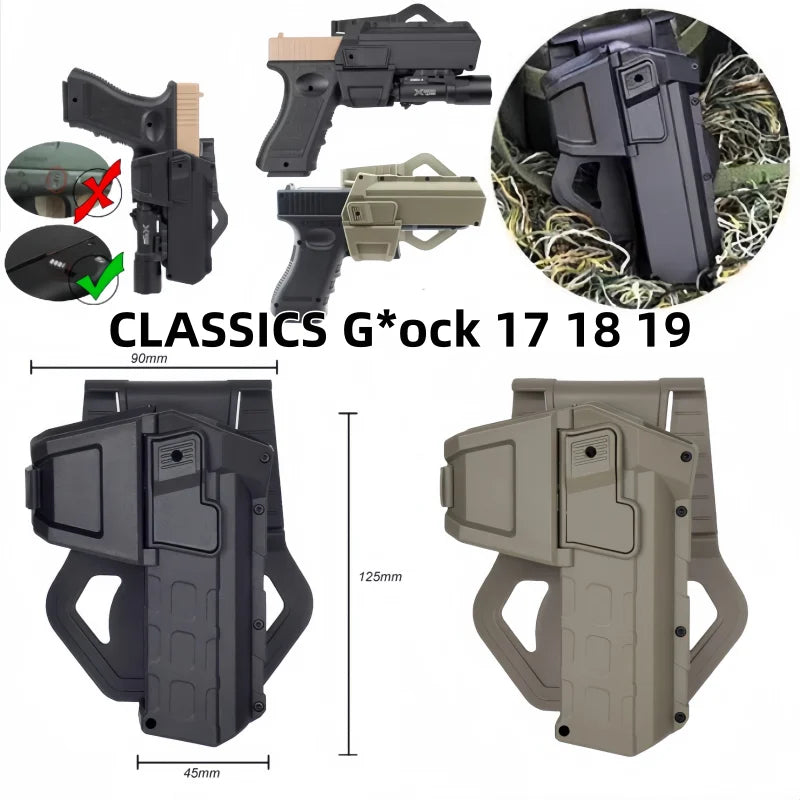 Tactical Classics G*ock 17 18 19 Pistol Holsters for X300 X400 W*apon Flashlight Airsoft Colt M1911 P320 Waist Gun Holster