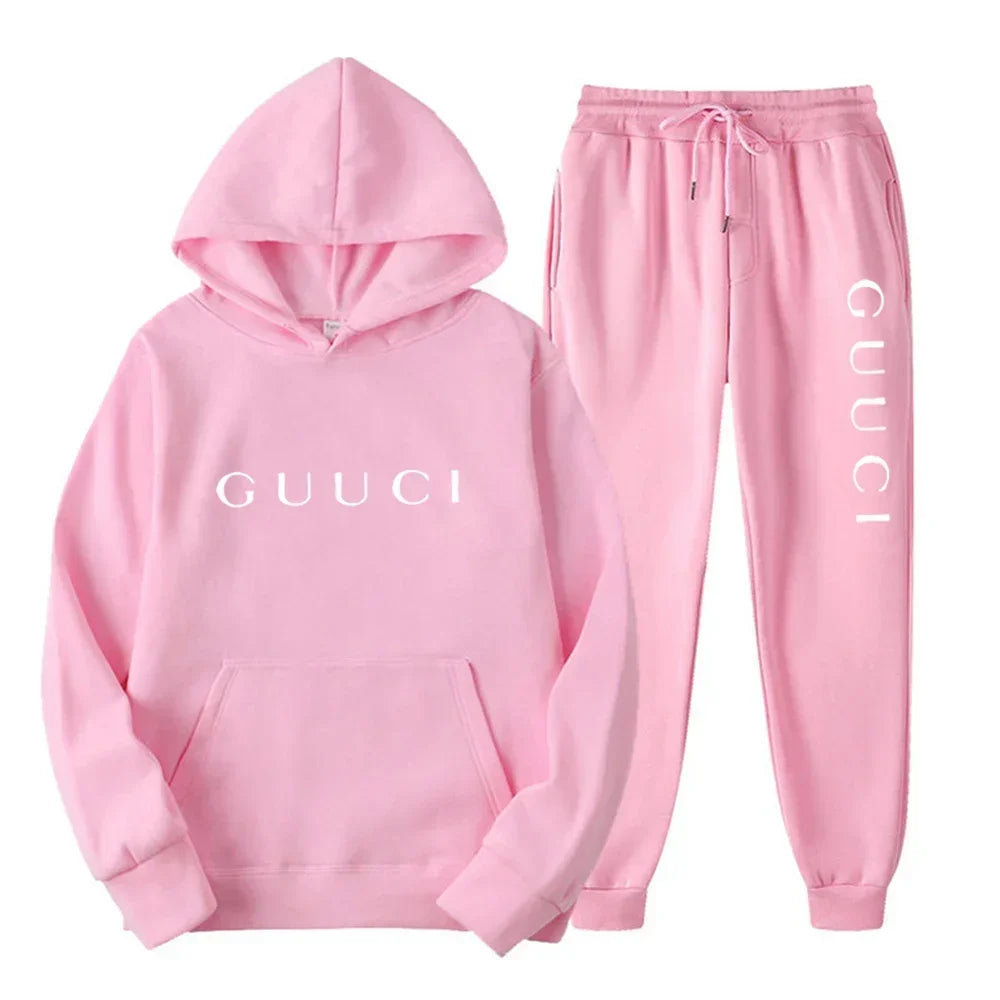 Fashion men's casual sports set Spring and Autumn 2025 new casual men's and women's hoodie + jogging pants two-piece set