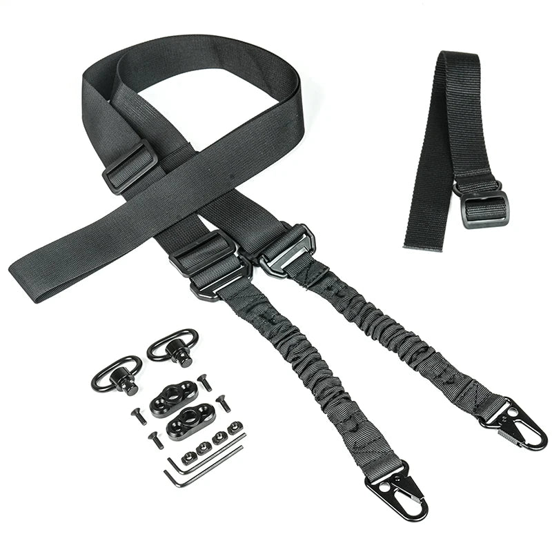 US Warehouse MS4 MS3 MS2 Adjustable  Rifle Sling Tactical Nylon 2 Points Gun Sling Shoulder Strap  Airsoft Hunting Accessories