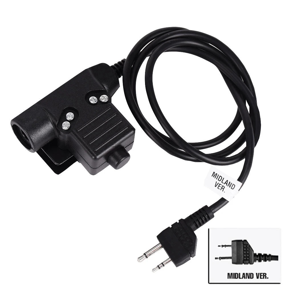 Tactical Shooting Communication Headset U94 PTT Headset Cable Plug Kenwood Baofeng Accessories Hunting Airsoft CS Headphone