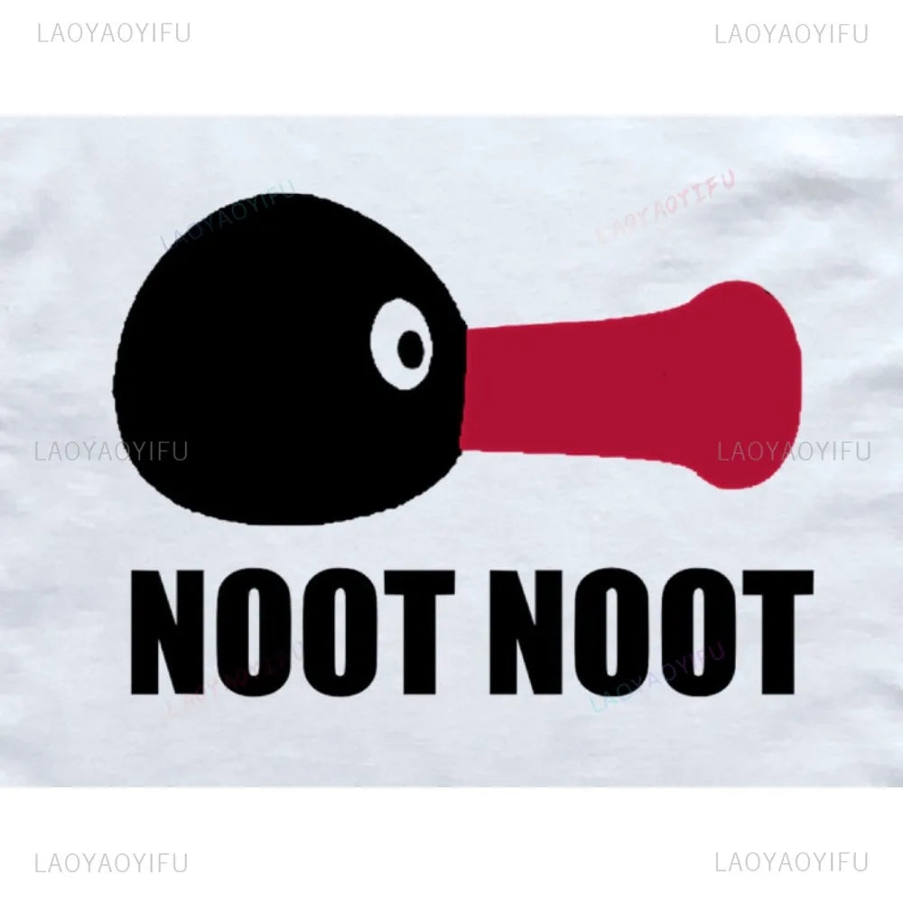 Noot Noot PINGU Internet Meme Funny Cartoon Graphic Printed T-shirt Harajuku Fashion Loose Multicolor Tshirt Summer Casual Tees