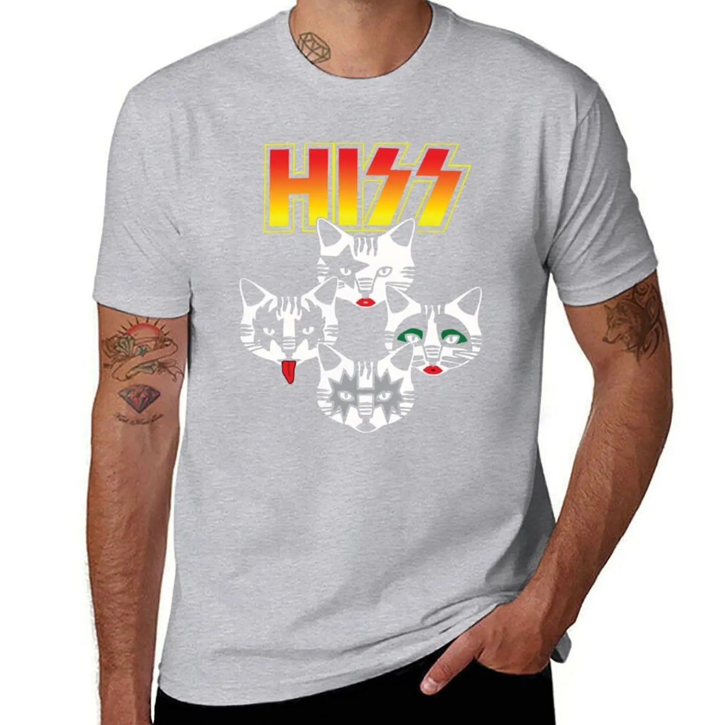 Hiss Cats Band Hiss Funny Cat Kittens Matching Gift Lover Band T-Shirt valentines clothes new edition mens funny t shirts