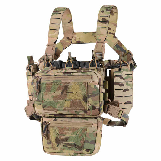 Votagoo Tactical Chest Rig,Molle Modular Micro Fight Chest Rigs Adjustable&Detachable with 5.56/7.62 Magazine Pouch-0