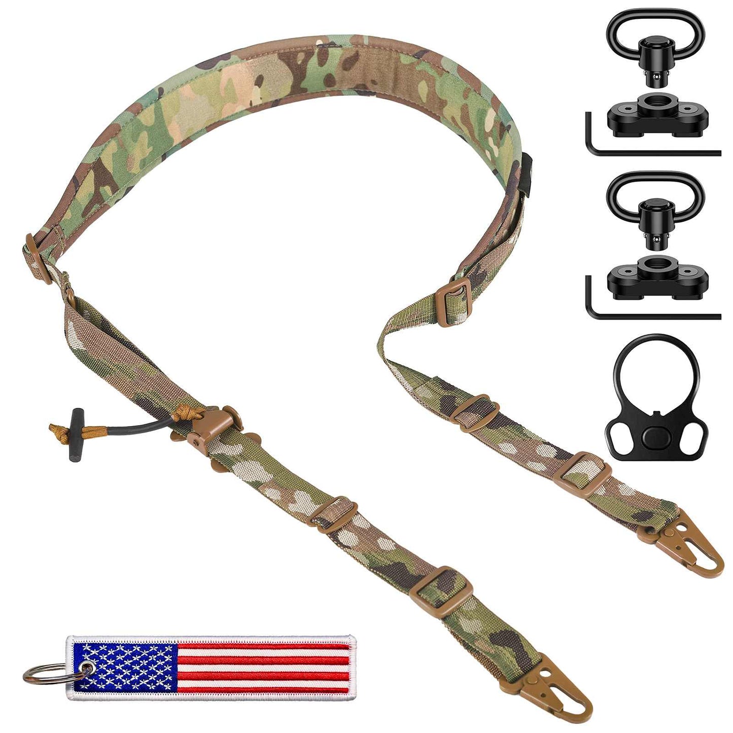 Votagoo Tactical 2 Point Sling, Quick Adjust Gun Sling with HK Hook-0