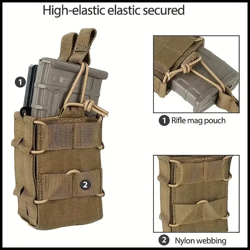 5.56 7.62 Molle Single Double Magazine Pouch M4 M16 AR15 G36 Mag Holster Outdoor Sports Hunting Vest Pouches EDC Waist Bag