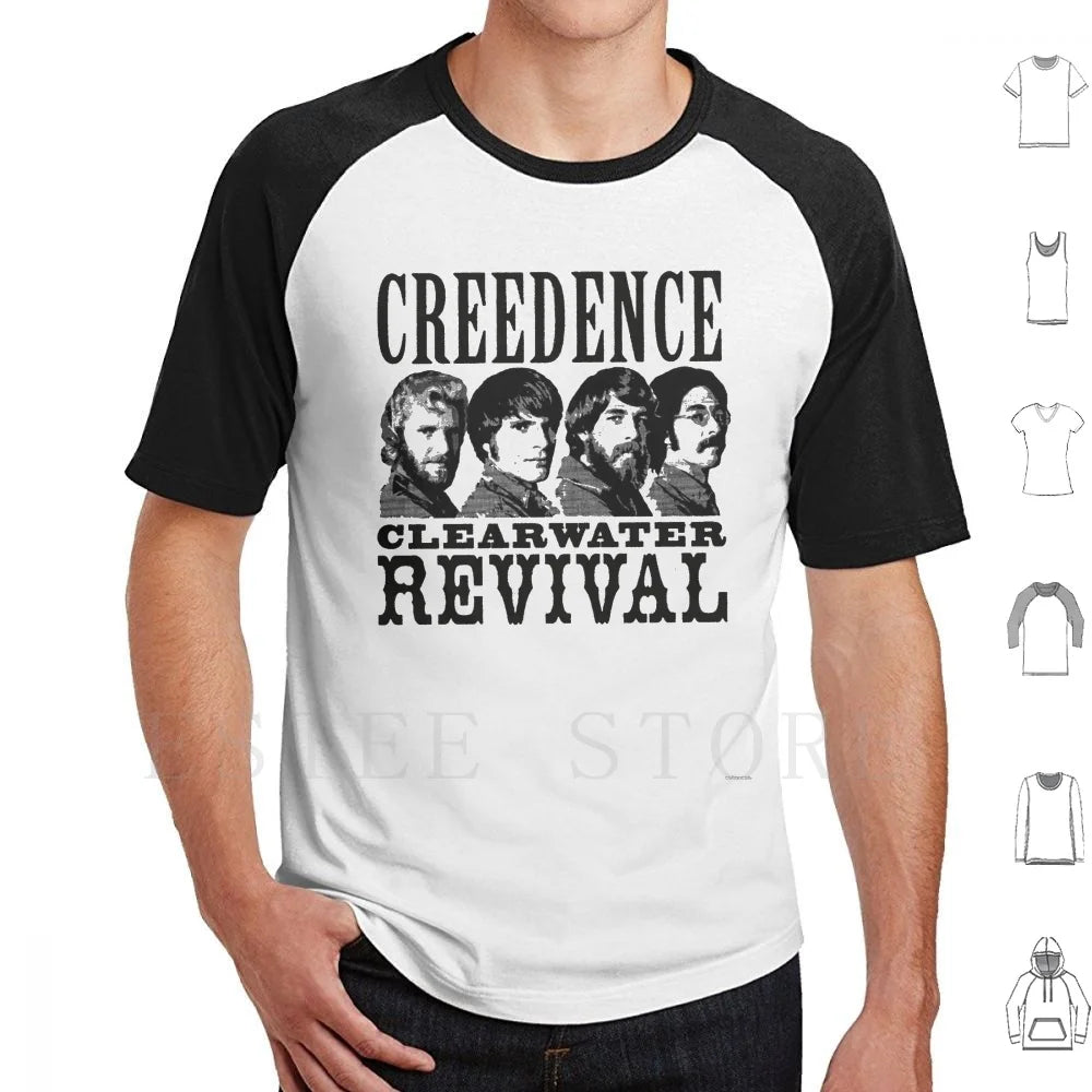 Untitled T Shirt Cotton Men DIY Print Credence Ccr Credence Clearwater Revival Vintage Studio Retro Music Deadhead Vinyl Tape
