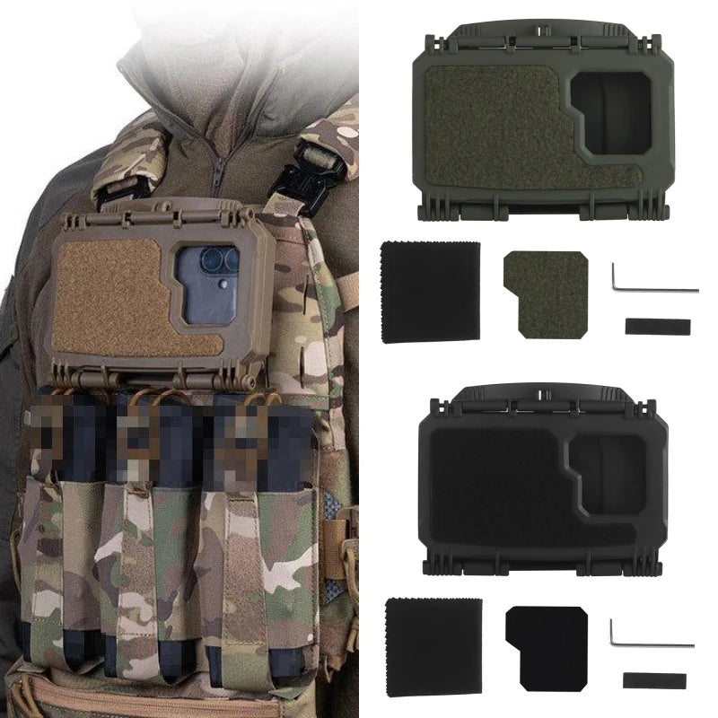 Tactical Phone Case Universal Phone Molle Holder Pouch For Map Navigation Airsoft Hunting Vest Plate Carrier Accessory